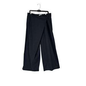 COS Asymmetric Wrap Pants Wide Leg Navy Blue Womens Size 12 Minimalist Modern